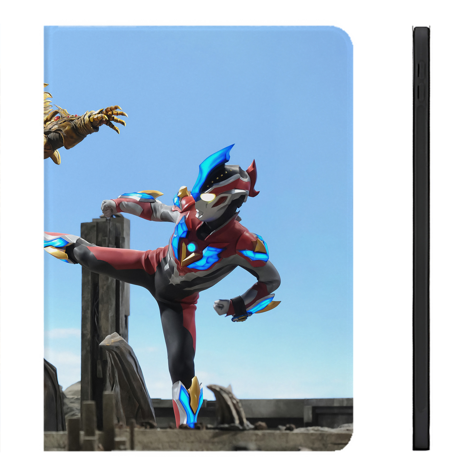 （画像用） ウルトラマン Ultraman IPadケース ペンホルダー付き ブックスタイルデザイン
